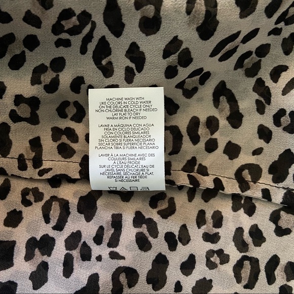 CAbi Cheetah Print Top Sheer Animal Print Chiffon Layered Flutter Tank #3612 - Picture 9 of 9